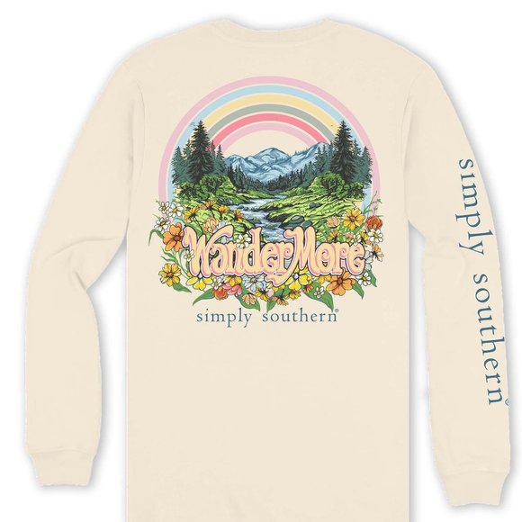“Wander More” Simply Southern Shirt NWT - Picture 2 of 3